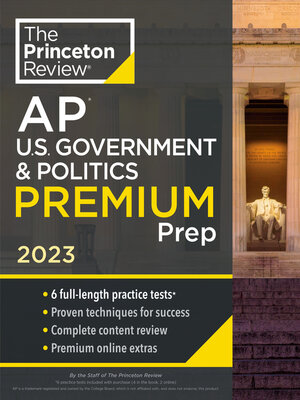 cover image of Princeton Review AP U.S. Government & Politics Premium Prep, 2023